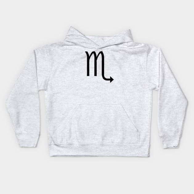 SCORPIO SYMBOL IN OIL Kids Hoodie by jcnenm